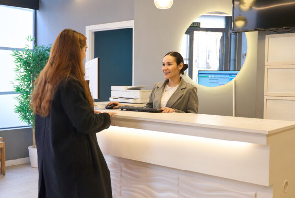 A patient visiting a dental clinic in Istanbul, Turkey